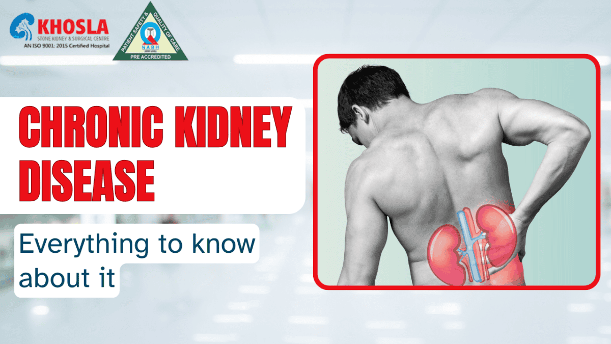 a man holding his lower back with a kidney illustration overlay