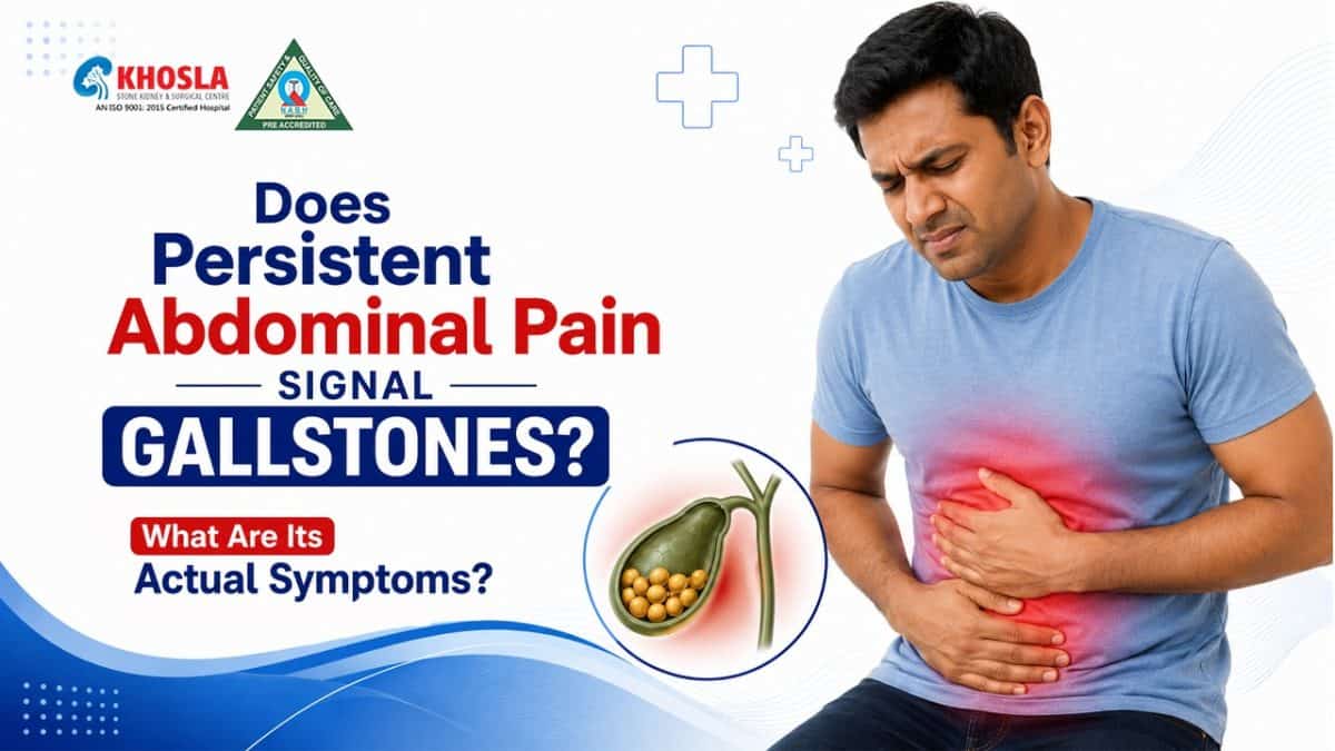Man with abdominal pain indicating possible gallstones or digestive issues.
